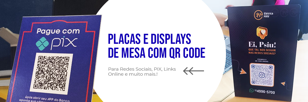 Display de mesa QR Code
