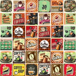 Adesivo de Parede  Coffee Vinil impressão 100x100 4x0 Brilho corte seco 